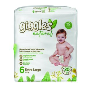 GIGGLES NATURAL TWIN NO: 6 X-LARGE 20 PCS