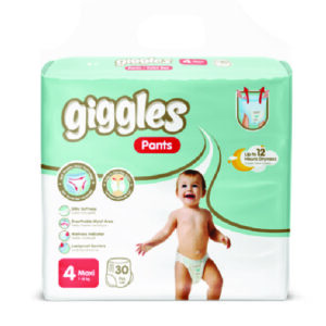 GIGGLES BABY PANTS TWIN NO:4 MAXI 30 PCS