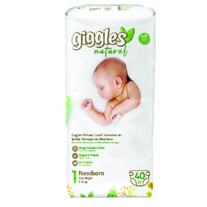 GIGGLES NATURAL TWIN NO:1 NEWBORN 40 PCS