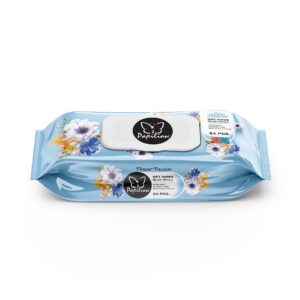 PAPILION WET WIPES FLOWER PASSION BLUE 64pcs